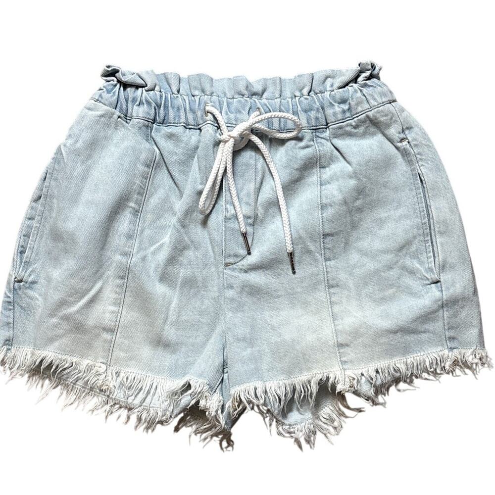 PISTOLA Paper‎ Bag Waist Cooper Blue Denim Pull-on Shorts Size Small - Picture 5 of 9